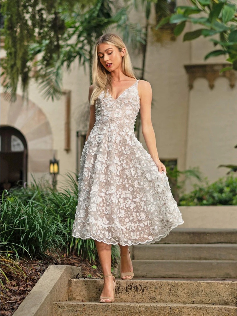 Dress the Population 3D Elisa Dress Size Medium NWT
